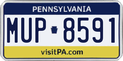 PA license plate MUP8591