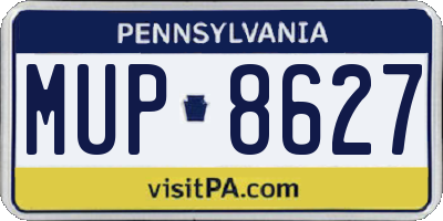 PA license plate MUP8627