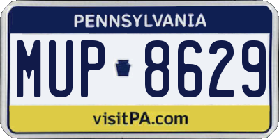 PA license plate MUP8629