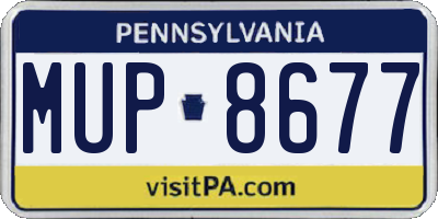 PA license plate MUP8677