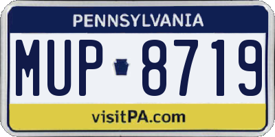 PA license plate MUP8719
