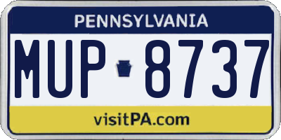 PA license plate MUP8737
