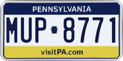 PA license plate MUP8771
