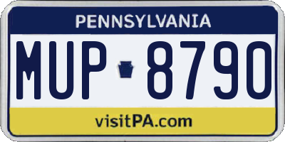 PA license plate MUP8790