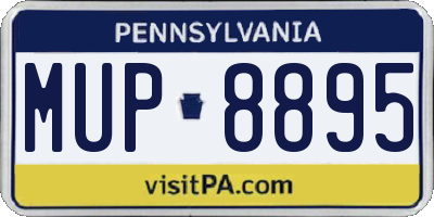 PA license plate MUP8895