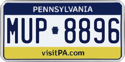 PA license plate MUP8896