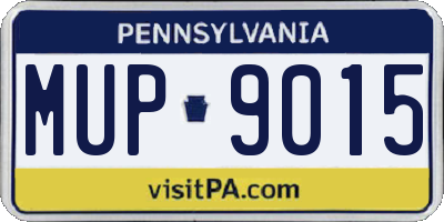 PA license plate MUP9015