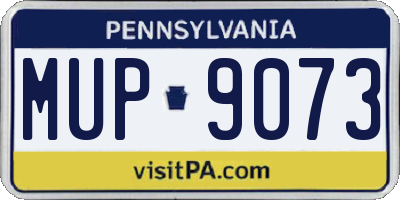 PA license plate MUP9073
