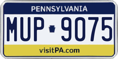 PA license plate MUP9075