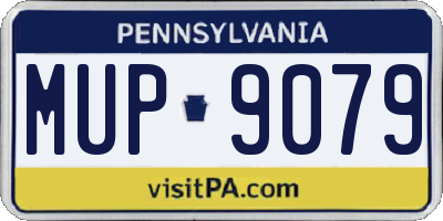 PA license plate MUP9079