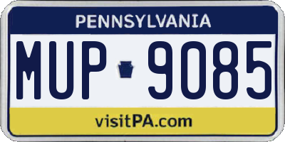 PA license plate MUP9085