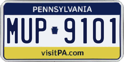 PA license plate MUP9101