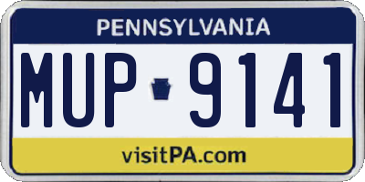 PA license plate MUP9141