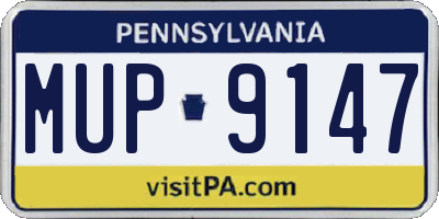 PA license plate MUP9147