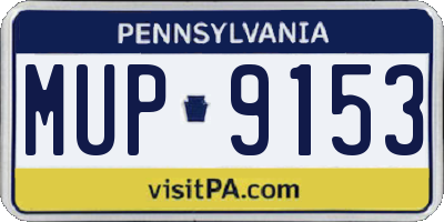 PA license plate MUP9153