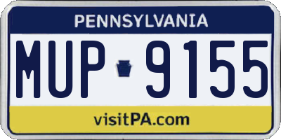 PA license plate MUP9155