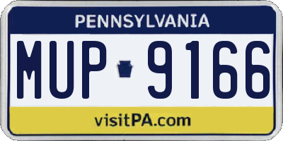 PA license plate MUP9166