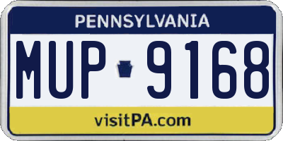 PA license plate MUP9168