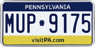 PA license plate MUP9175