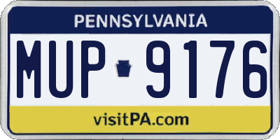 PA license plate MUP9176