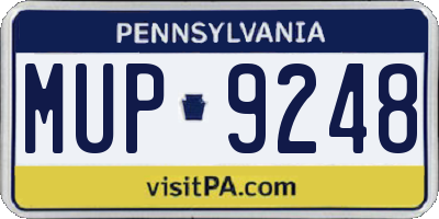 PA license plate MUP9248