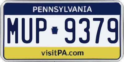 PA license plate MUP9379