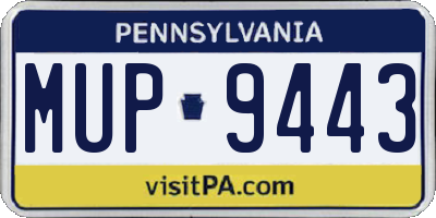 PA license plate MUP9443