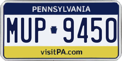 PA license plate MUP9450