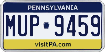 PA license plate MUP9459