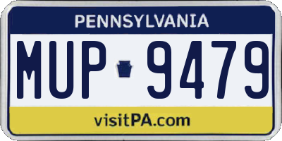 PA license plate MUP9479