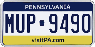 PA license plate MUP9490