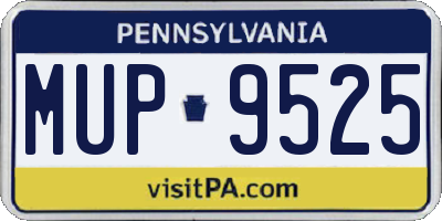 PA license plate MUP9525