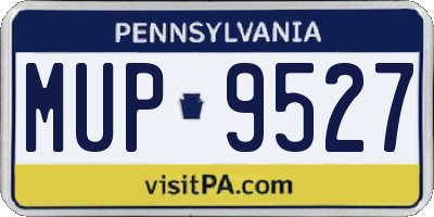 PA license plate MUP9527