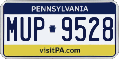 PA license plate MUP9528