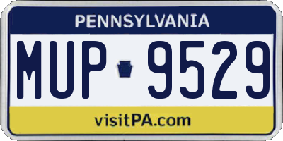 PA license plate MUP9529