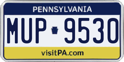 PA license plate MUP9530