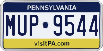 PA license plate MUP9544