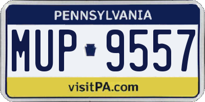 PA license plate MUP9557