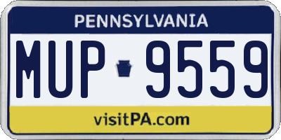 PA license plate MUP9559