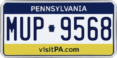 PA license plate MUP9568