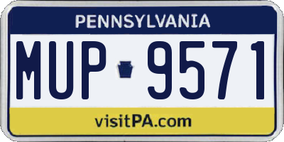 PA license plate MUP9571