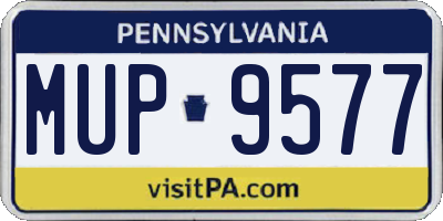 PA license plate MUP9577