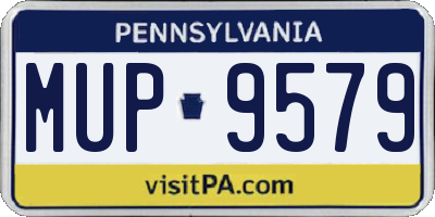 PA license plate MUP9579