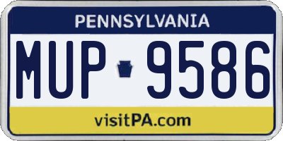 PA license plate MUP9586