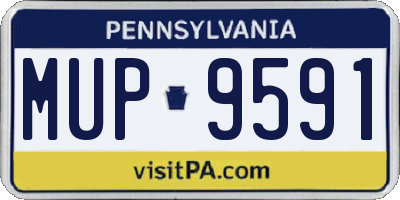PA license plate MUP9591