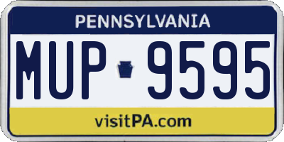 PA license plate MUP9595