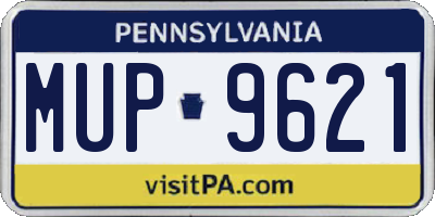PA license plate MUP9621