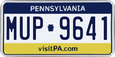 PA license plate MUP9641