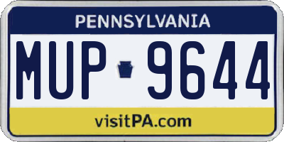 PA license plate MUP9644
