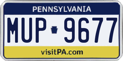 PA license plate MUP9677